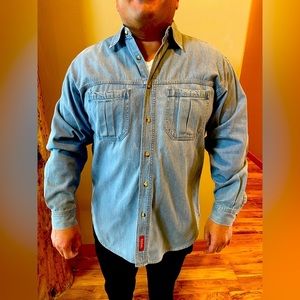 Vintage Marlboro L Denim Button Up Shirt